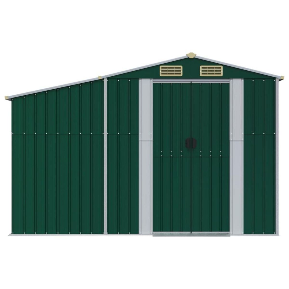 VIDAXL Abri de jardin vert 277x279x179 cm acier galvanise
