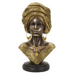 Paris Prix Buste Femme Africaine en Résine  Nairobi  38cm Or
