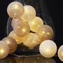 Voir la diapositive 5 : Paris Prix Guirlande Lumineuse Led  Boule  360cm Blanc & Nude