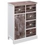Voir la diapositive 4 : VIDAXL Buffet avec 10 tiroirs Marron 113x30x79 cm Bois
