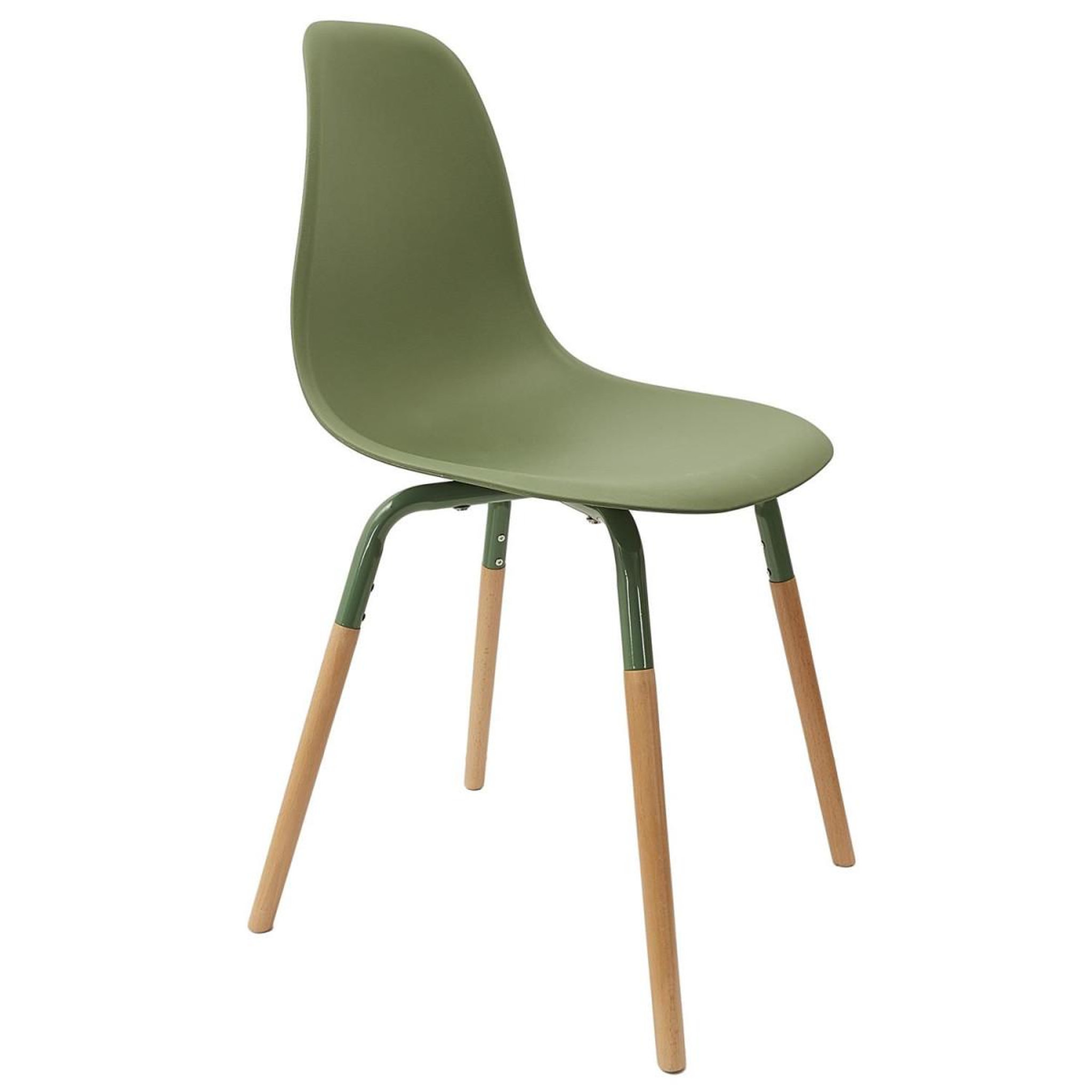 Voir la diapositive 2 : The Home Deco Factory Lot de 4 chaises scandinaves  phénix  81cm vert