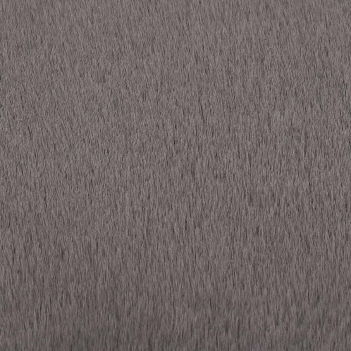 VIDAXL Tapis 160 cm Fausse fourrure de lapin Gris fonce