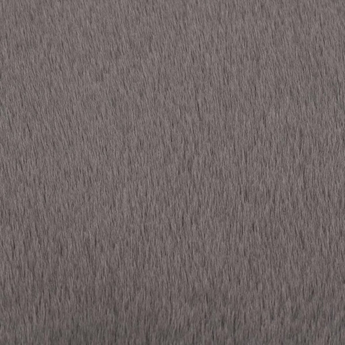 VIDAXL Tapis 160 cm Fausse fourrure de lapin Gris fonce