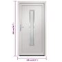Voir la diapositive 6 : VIDAXL Porte d'entree Blanc 108x200 cm PVC
