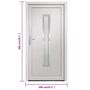 Voir la diapositive 6 : VIDAXL Porte d'entree Blanc 108x200 cm PVC