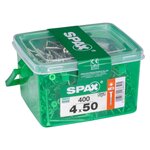 CENTRALE BRICO Lot de 400 vis acier tête fraisée torx SPAX, Diam.4 mm x L.50 mm