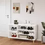 VIDAXL Armoire a chaussures Blanc 102x36x60 cm Bois d'ingenierie