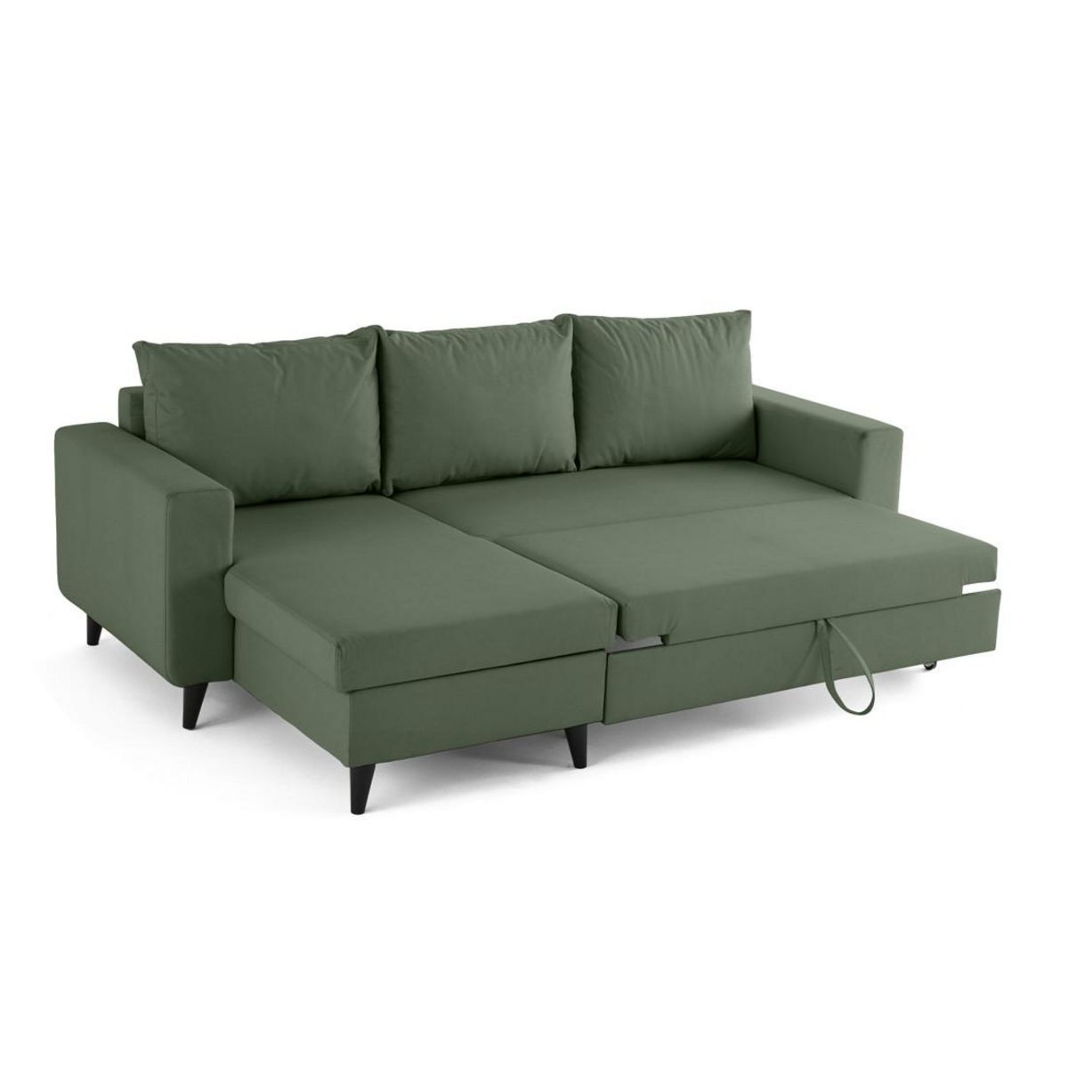 BEST MOBILIER Nordic - canapé d'angle réversible 4 places - convertible avec coffre - en simili