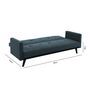 Voir la diapositive 5 : CONCEPT USINE Canapé convertible 3 places en tissu gris foncé pieds noirs LEON