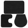 Voir la diapositive 1 : VIDAXL Jeu de tapis de salle de bain 3 pcs Tissu Anthracite