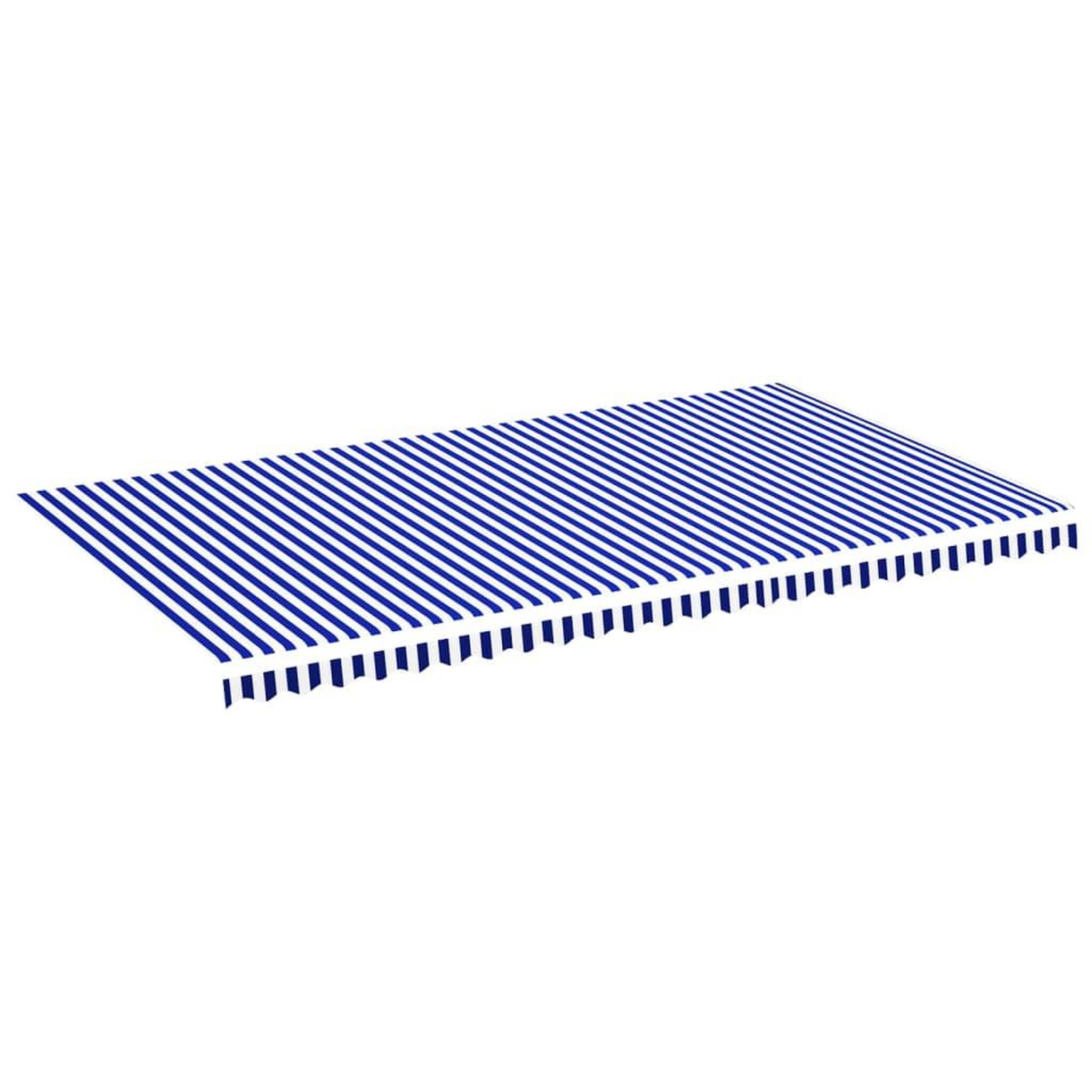 Voir la diapositive 2 : VIDAXL Tissu de remplacement pour auvent Bleu et blanc 6x3,5 m