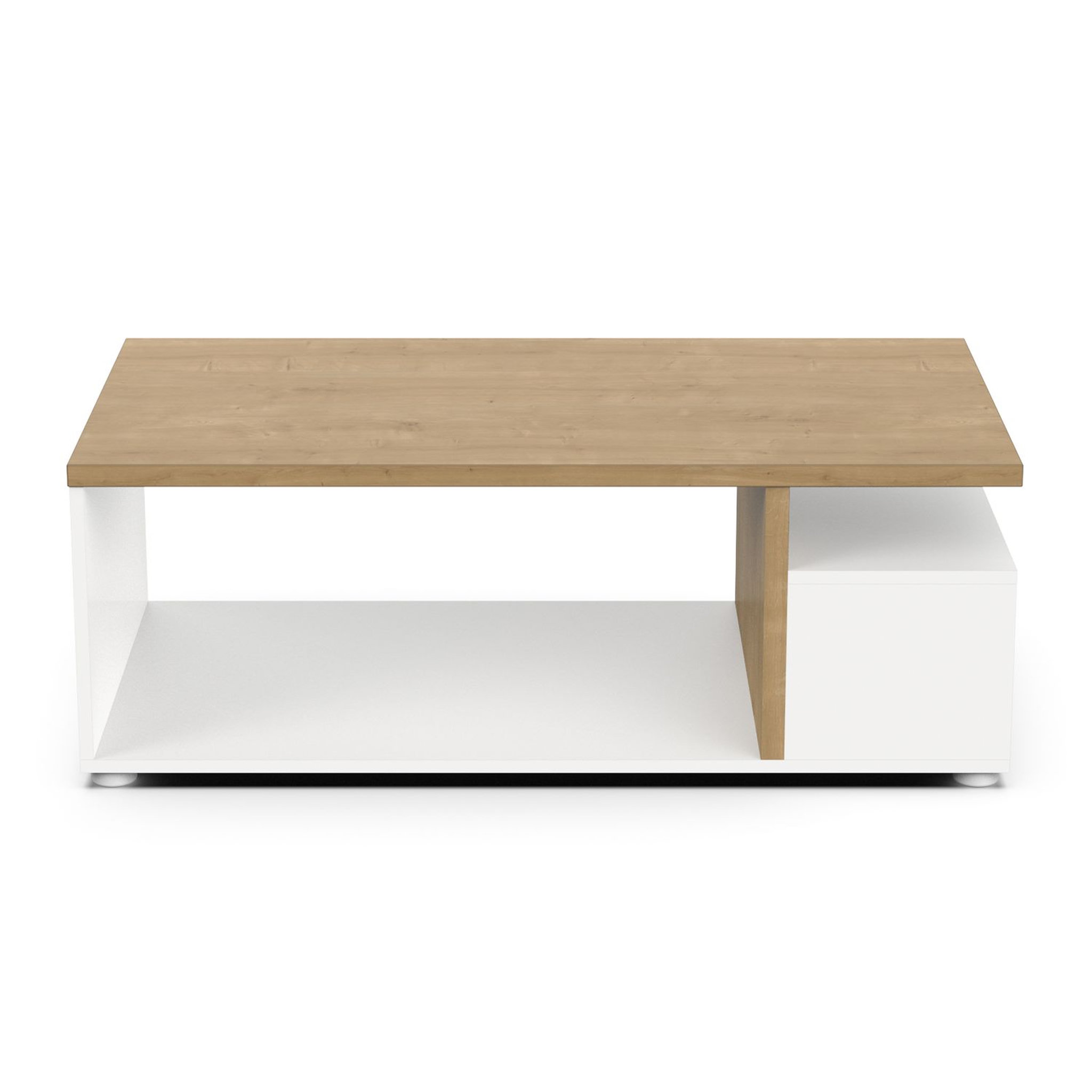 Voir la diapositive 1 : Table basse 2 niches 2 portes L96 cm ILYES
