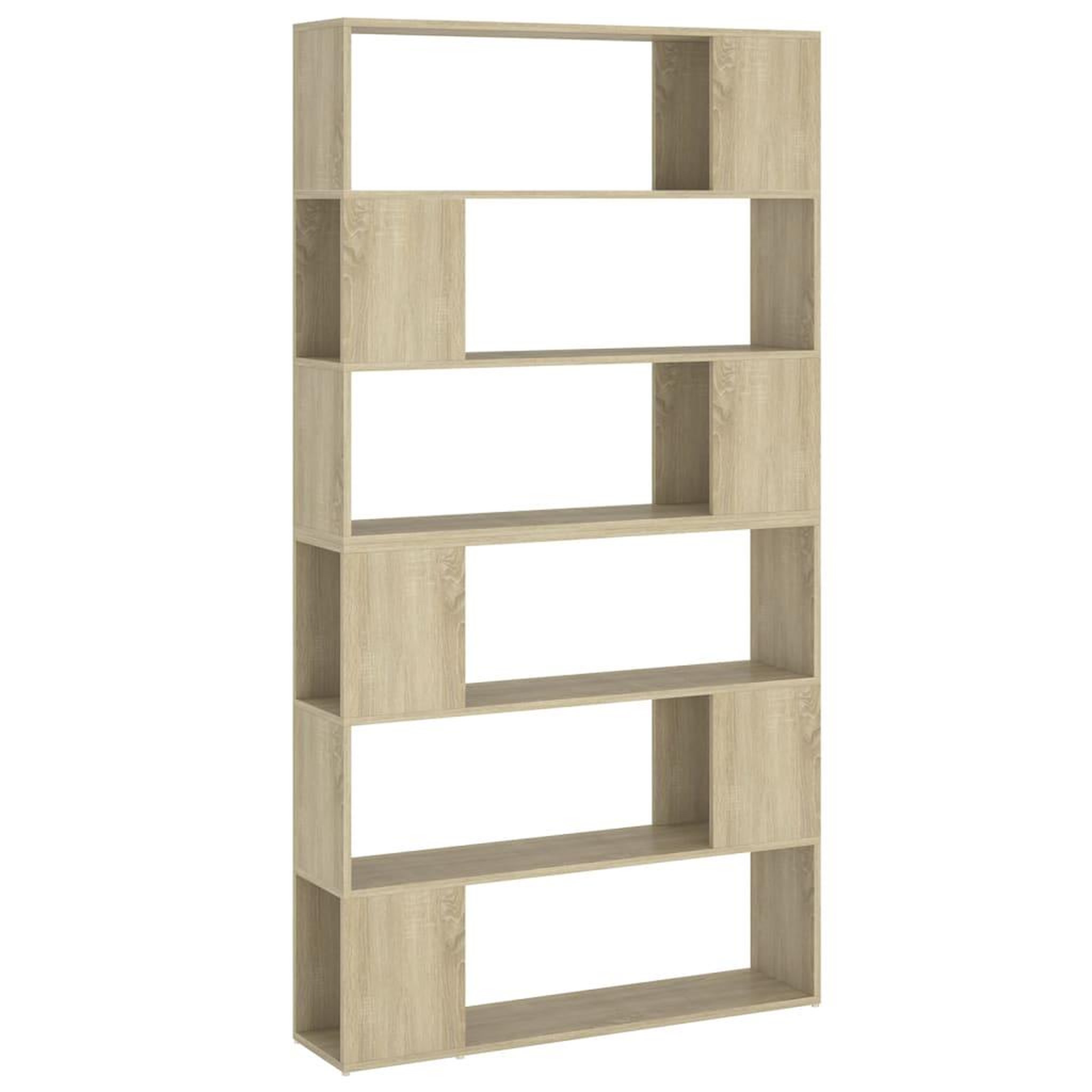 Voir la diapositive 2 : VIDAXL Bibliotheque/Separateur de piece Chene Sonoma 100x24x188 cm