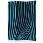 Paris Prix Paravent 3 Volets  Zebra Pattern Turquoise  135x172cm