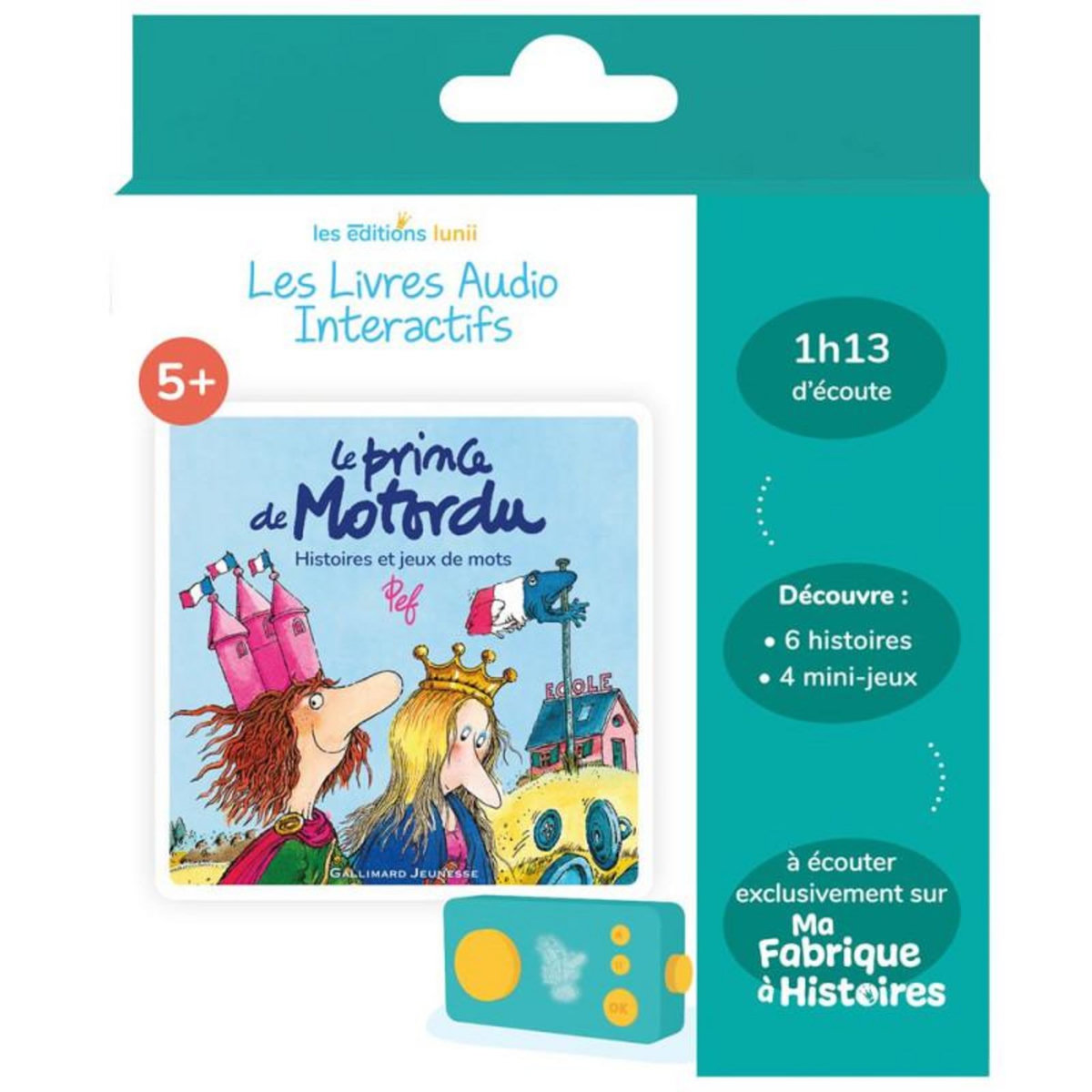 Lunii Jeu éducatif Lunii Le prince de Motordu Histoires et jeux de mots