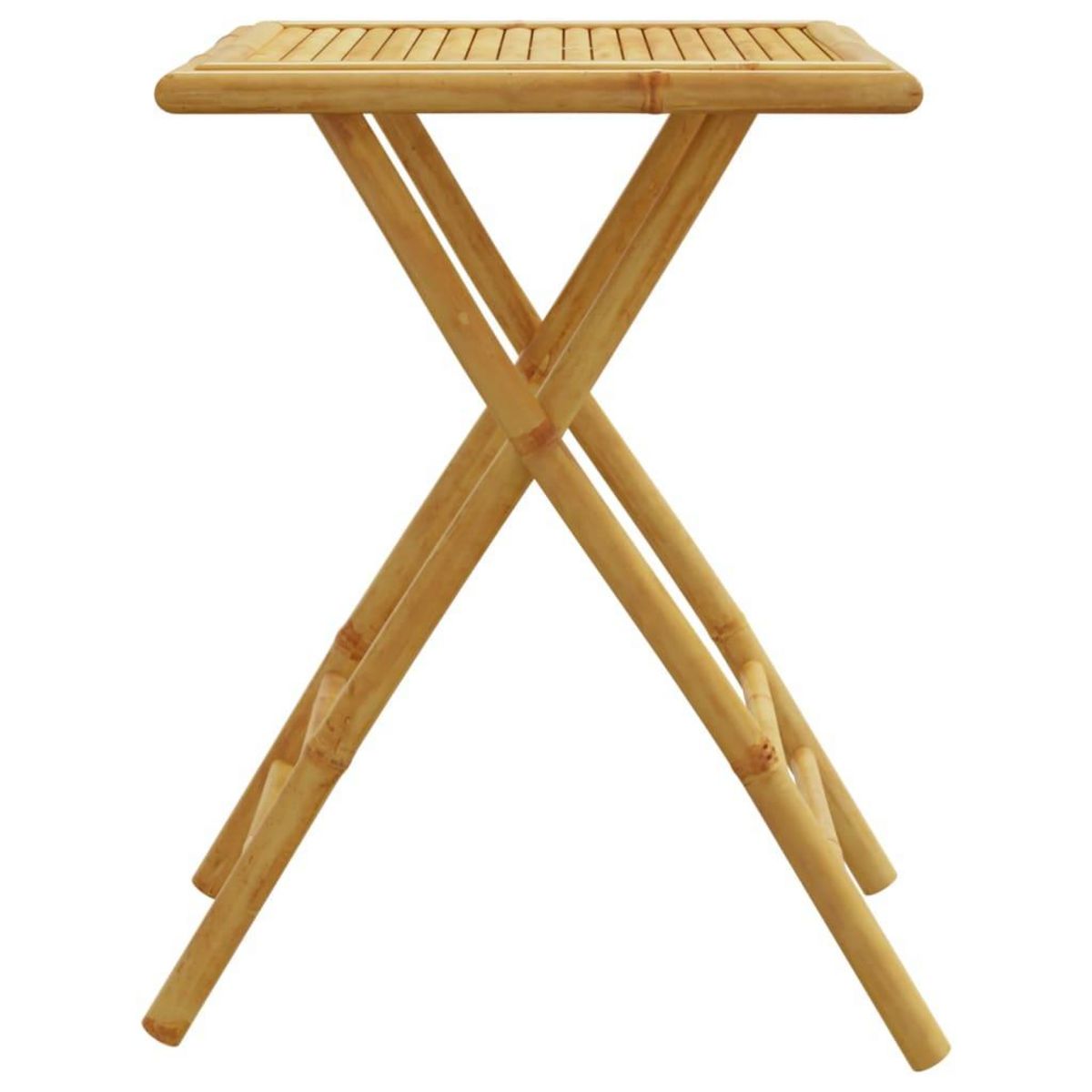 VIDAXL Table de jardin pliable 55x55x75 cm bambou