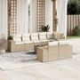Voir la diapositive 1 : VIDAXL Salon de jardin avec coussins 9 pcs beige resine tressee