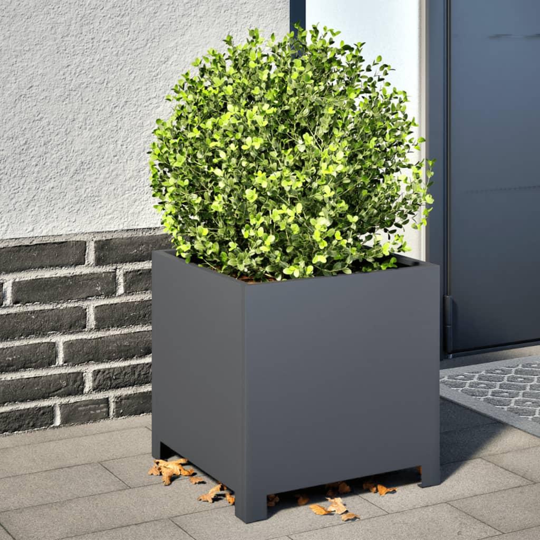 VIDAXL Jardiniere anthracite 40x40x40 cm acier