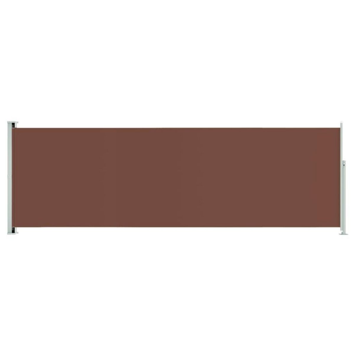 VIDAXL Auvent lateral retractable de patio 200x600 cm Marron