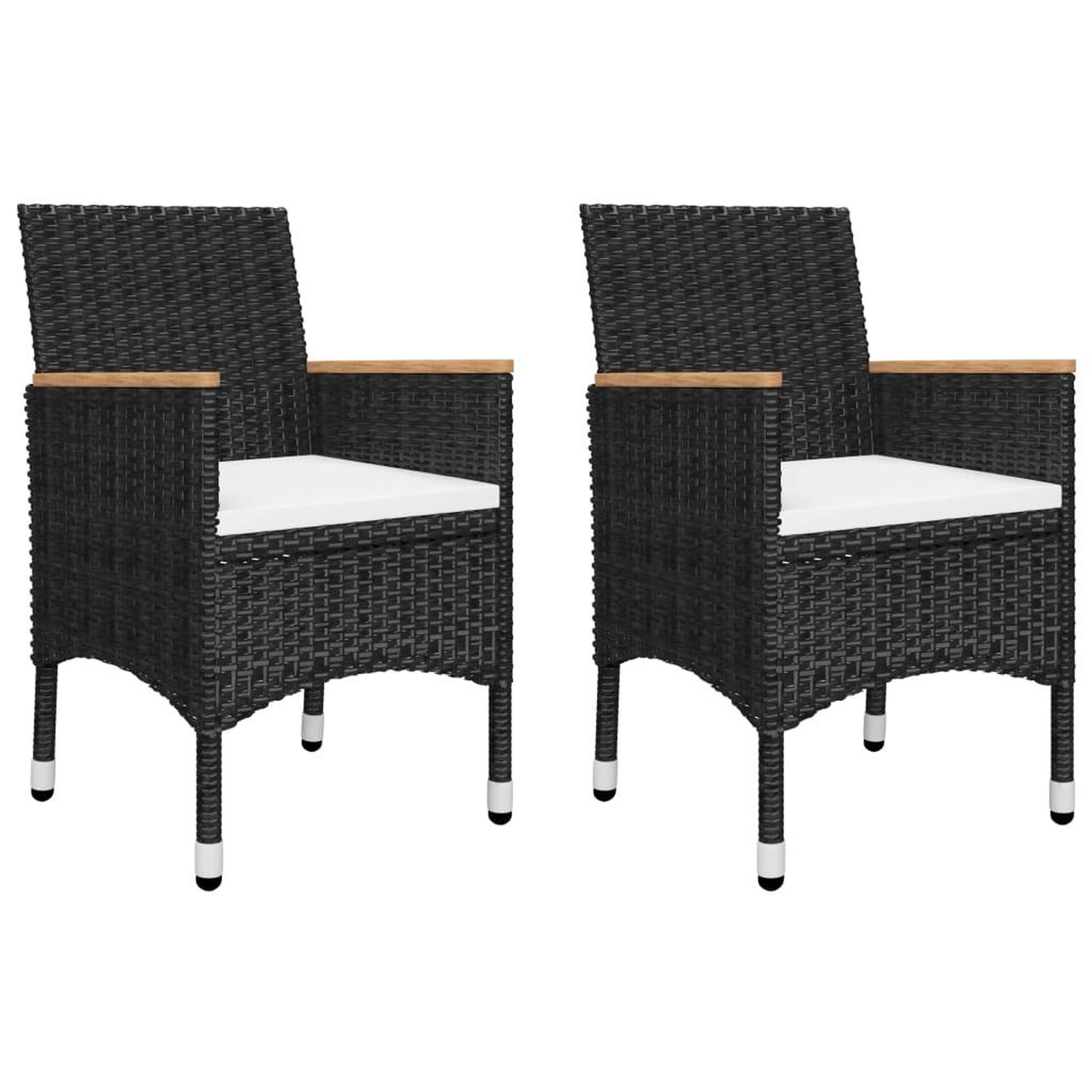 Voir la diapositive 2 : VIDAXL Ensemble a manger de jardin 5 pcs Noir