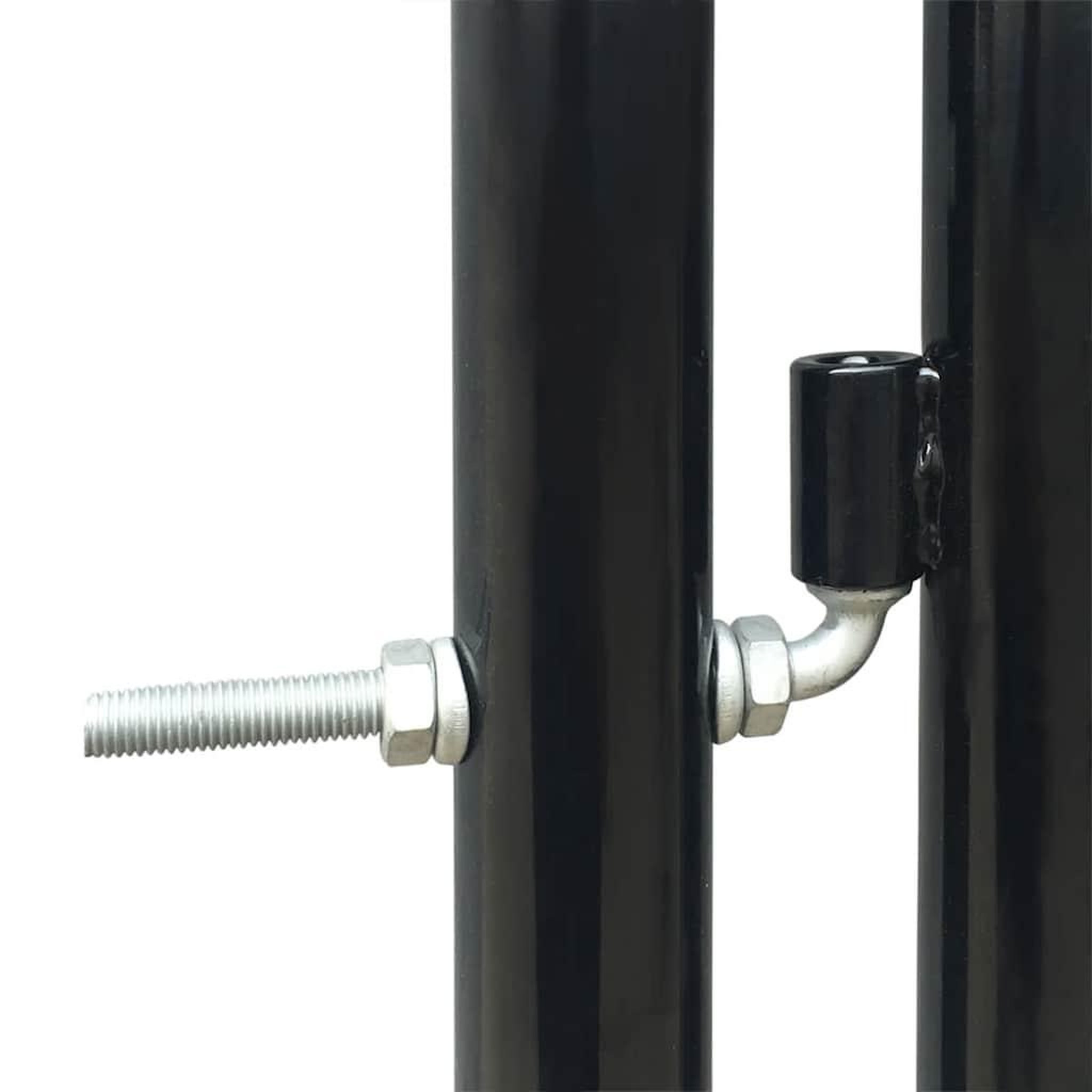 Voir la diapositive 3 : VIDAXL Portail de cloture noir a une porte 100x150 cm
