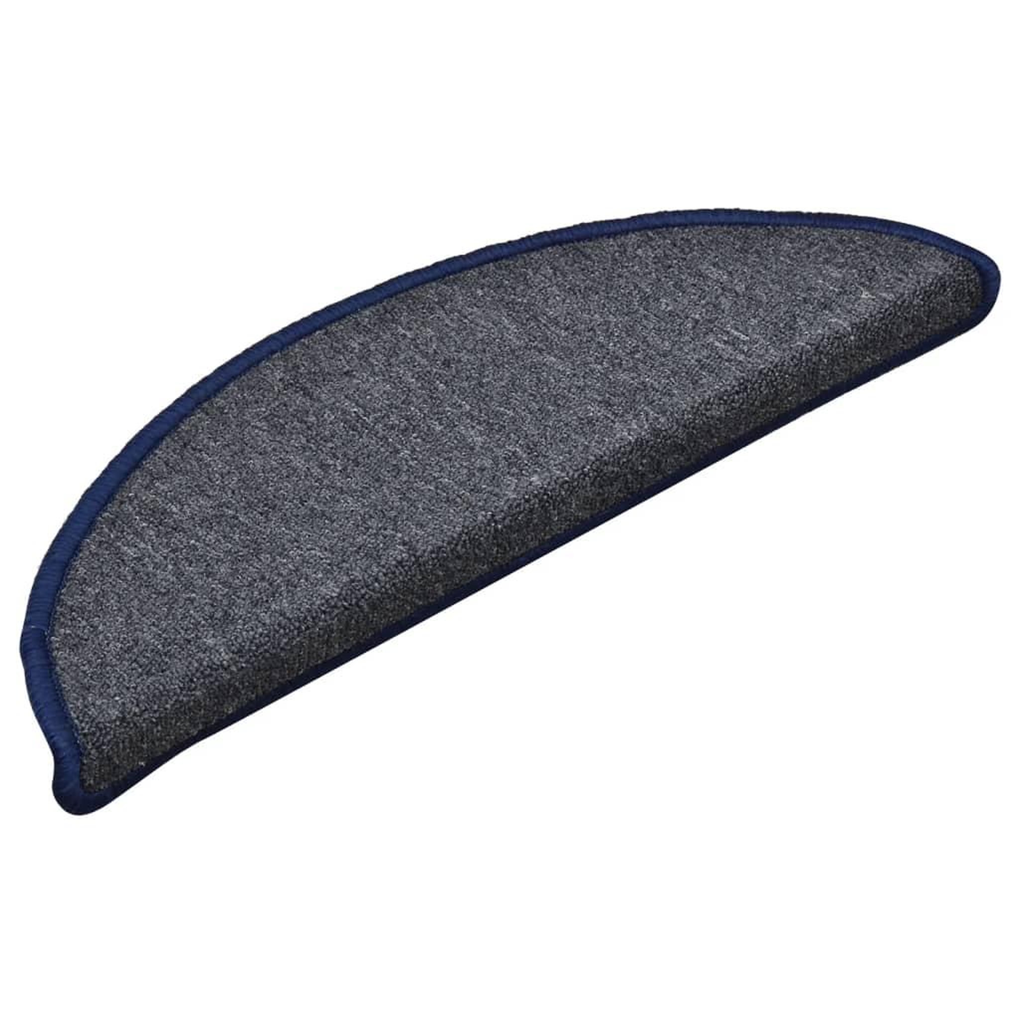 Voir la diapositive 3 : VIDAXL Tapis de marches d'escalier 15 pcs Gris fonce et bleu 56x17x3cm