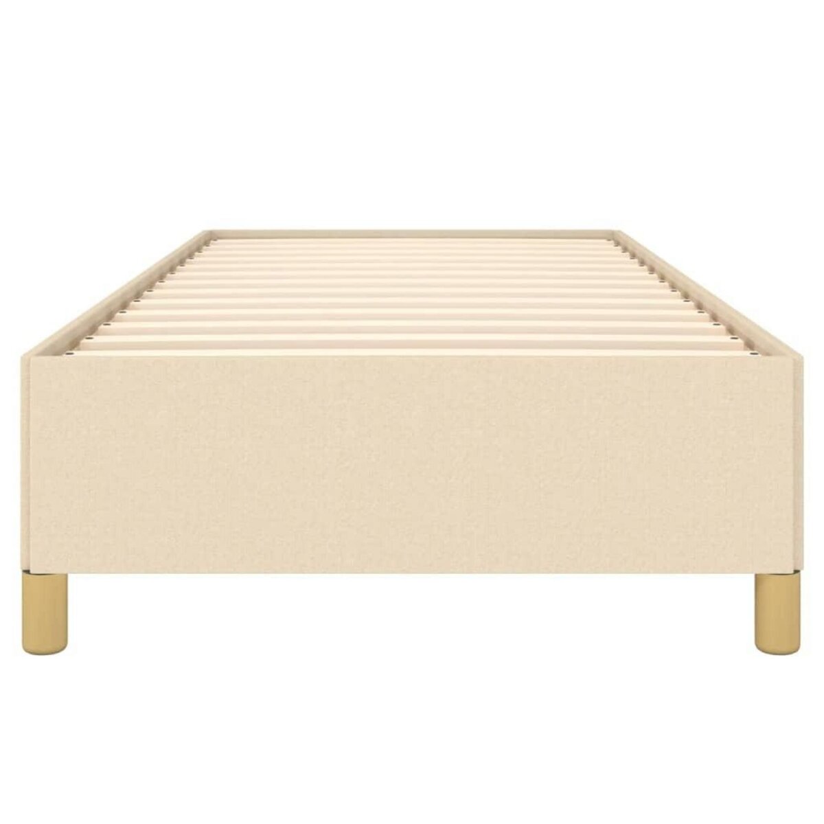 VIDAXL Cadre de lit sans matelas creme 80x200 cm tissu