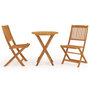 Voir la diapositive 2 : VIDAXL Ensemble a manger de jardin pliable 3 pcs Bois d'acacia solide