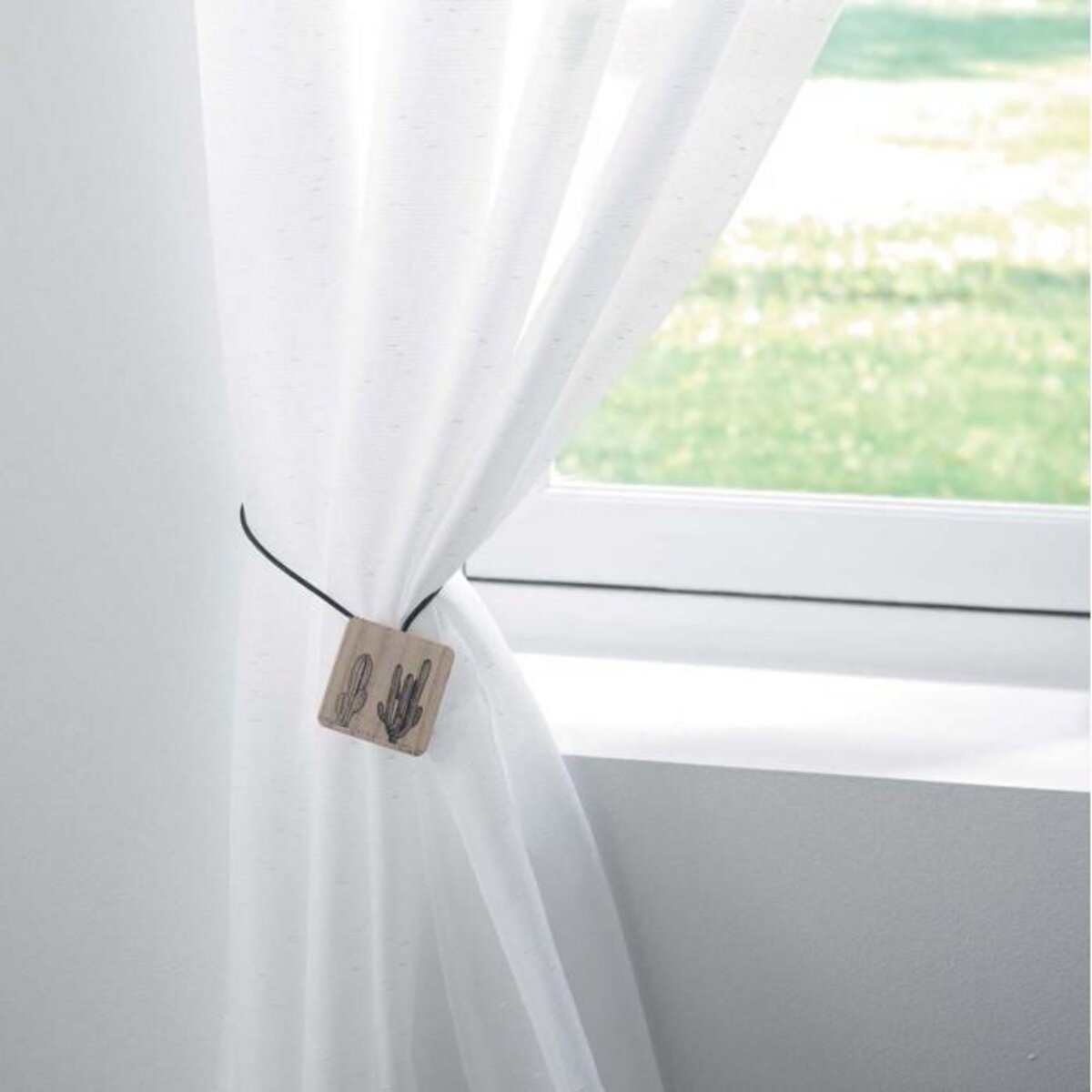 Paris Prix Embrasse de Rideau Aimantée  Mexicas  43cm Noir