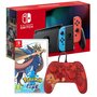 NINTENDO Console Nintendo Switch Joy-Con Bleu et Rouge + Pokémon Épée + Manette Filaire Salamèche Nintendo Switch