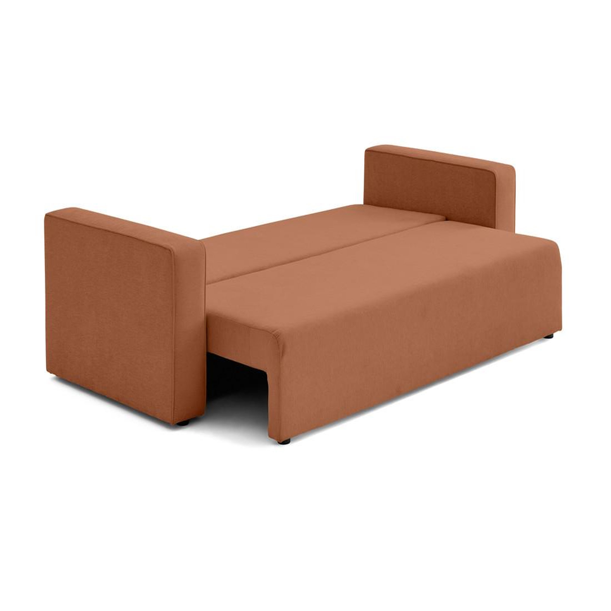 Voir la diapositive 3 : BEST MOBILIER Topaze - canapé 3 places - convertible avec coffre - en tissu