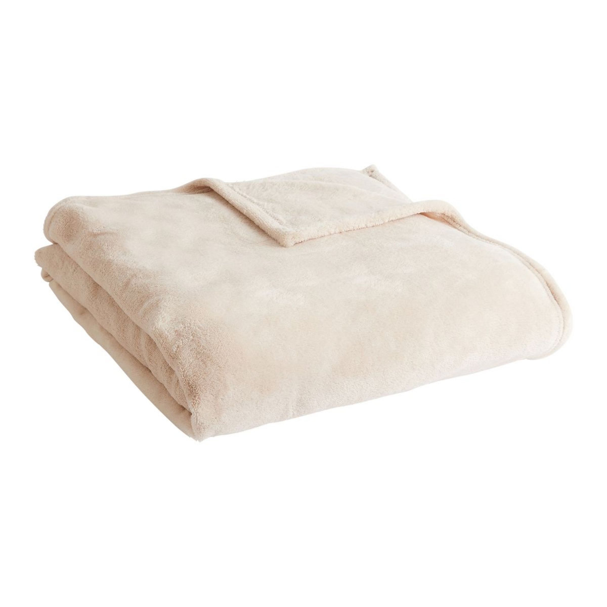 ACTUEL Plaid, couvre-lit, jeté de canapé uni douceur en polyester 240 g/m²