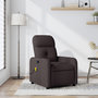 Voir la diapositive 1 : VIDAXL Fauteuil de massage inclinable Marron fonce Tissu