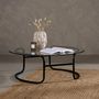 Voir la diapositive 6 : Paris Prix Table Basse Design en Verre  Lomma  110cm Noir
