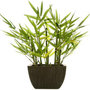 Voir la diapositive 2 : ATMOSPHERA Plante Artificielle en Pot  Bambou  35cm Noir