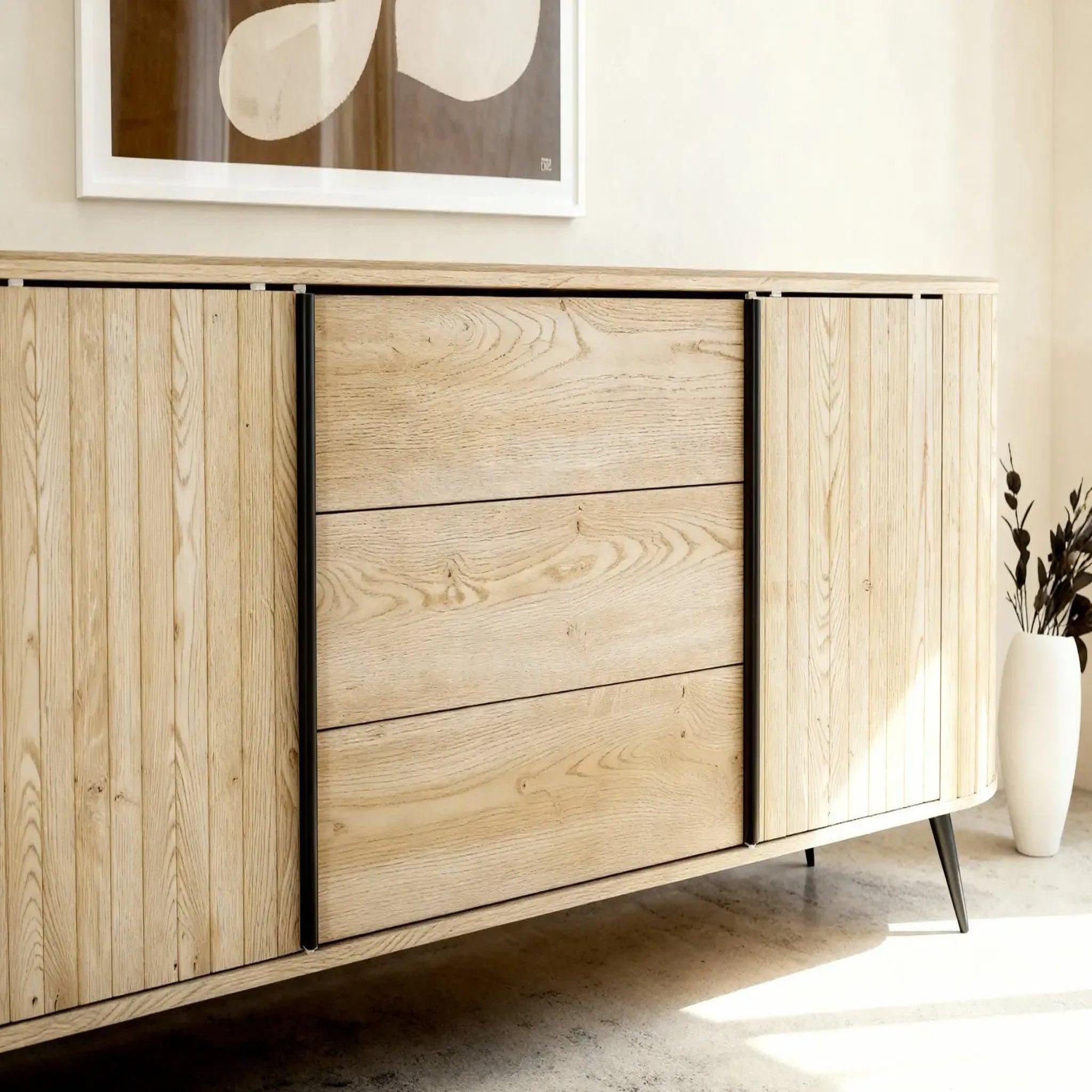 Voir la diapositive 5 : CASANOVA PARIS LEIA - Buffet en chêne cremona 196cm