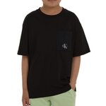 CALVIN KLEIN JEANS T shirt  Garçon Calvin Klein Jeans Mix Media. Coloris disponibles : Noir
