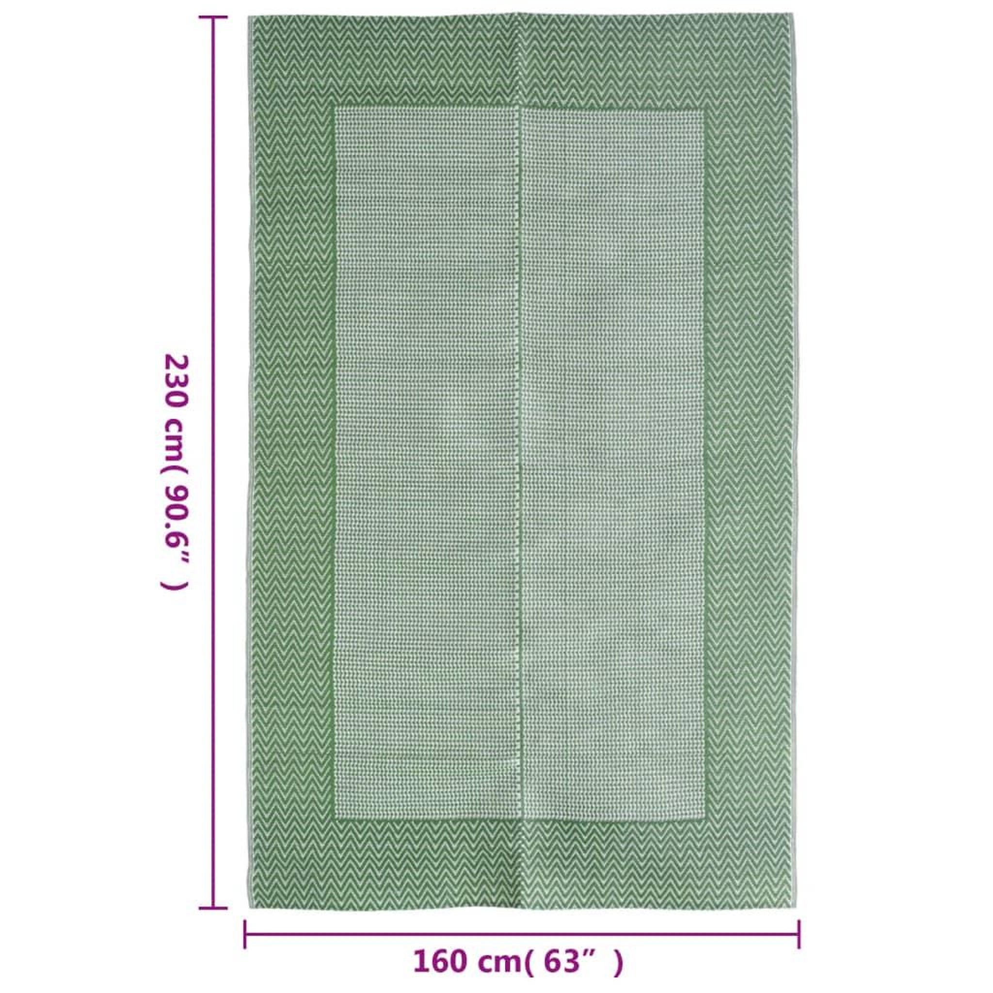 Voir la diapositive 6 : VIDAXL Tapis d'exterieur Vert 160x230 cm PP