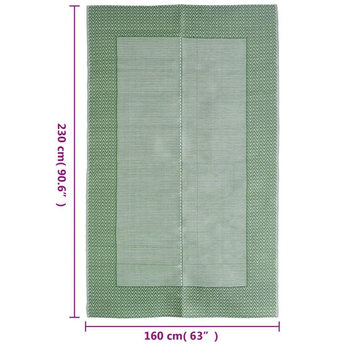 VIDAXL Tapis d'exterieur Vert 160x230 cm PP