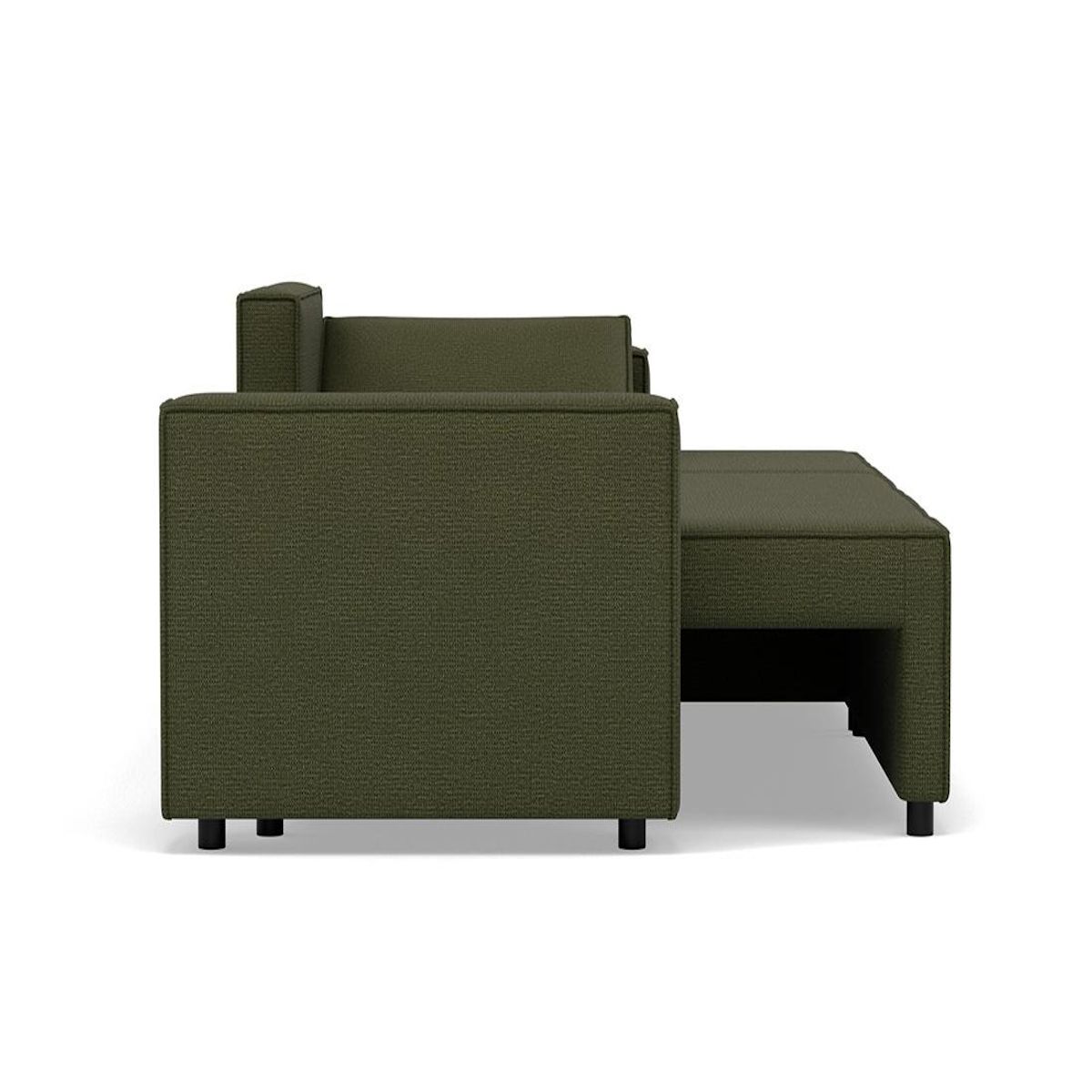 BEST MOBILIER Jonas - canapé d'angle réversible 4 places convertible avec coffre en tissu texturé