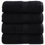 Voir la diapositive 1 : VIDAXL Serviettes de visage de qualité supérieure SOLUND 4 pcs noir