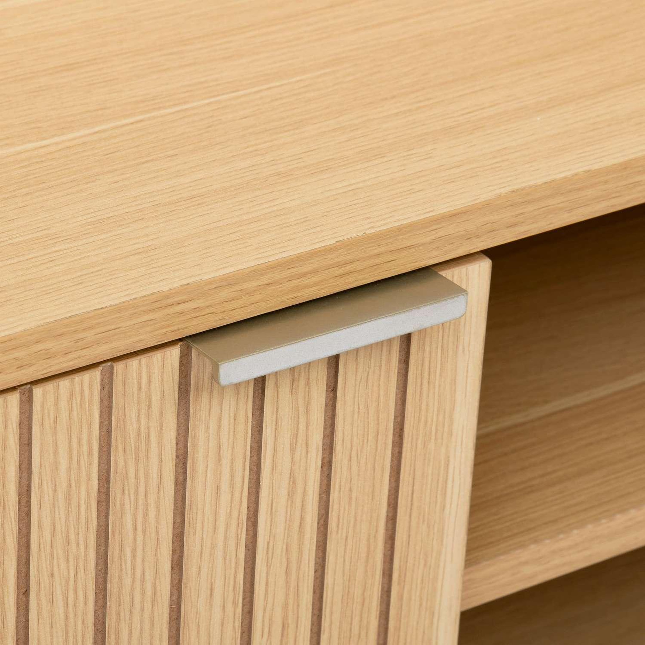 Voir la diapositive 4 : FIVE Meuble tv 2 portes en bois tasso - marron