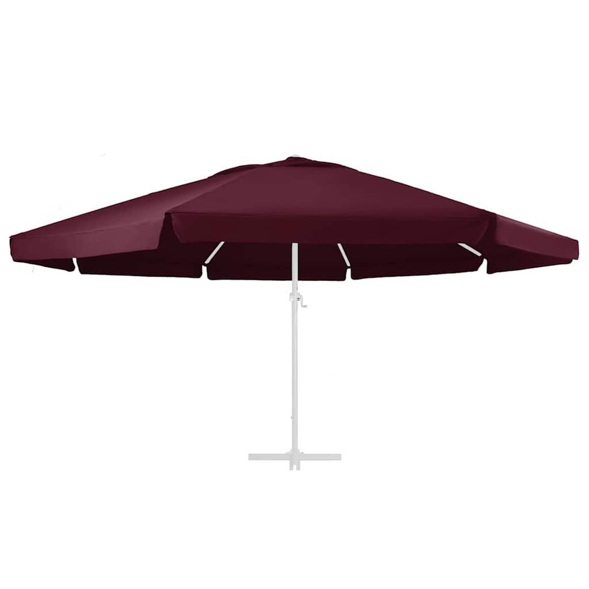VIDAXL Tissu de remplacement pour parasol d'exterieur Bordeaux 610 cm