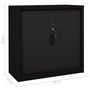 Voir la diapositive 6 : VIDAXL Armoire a portes coulissantes Noir 90x40x90 cm Acier