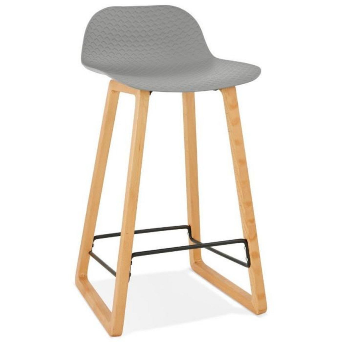 Paris Prix Tabouret de Bar Design  Toki  87cm Gris & Naturel