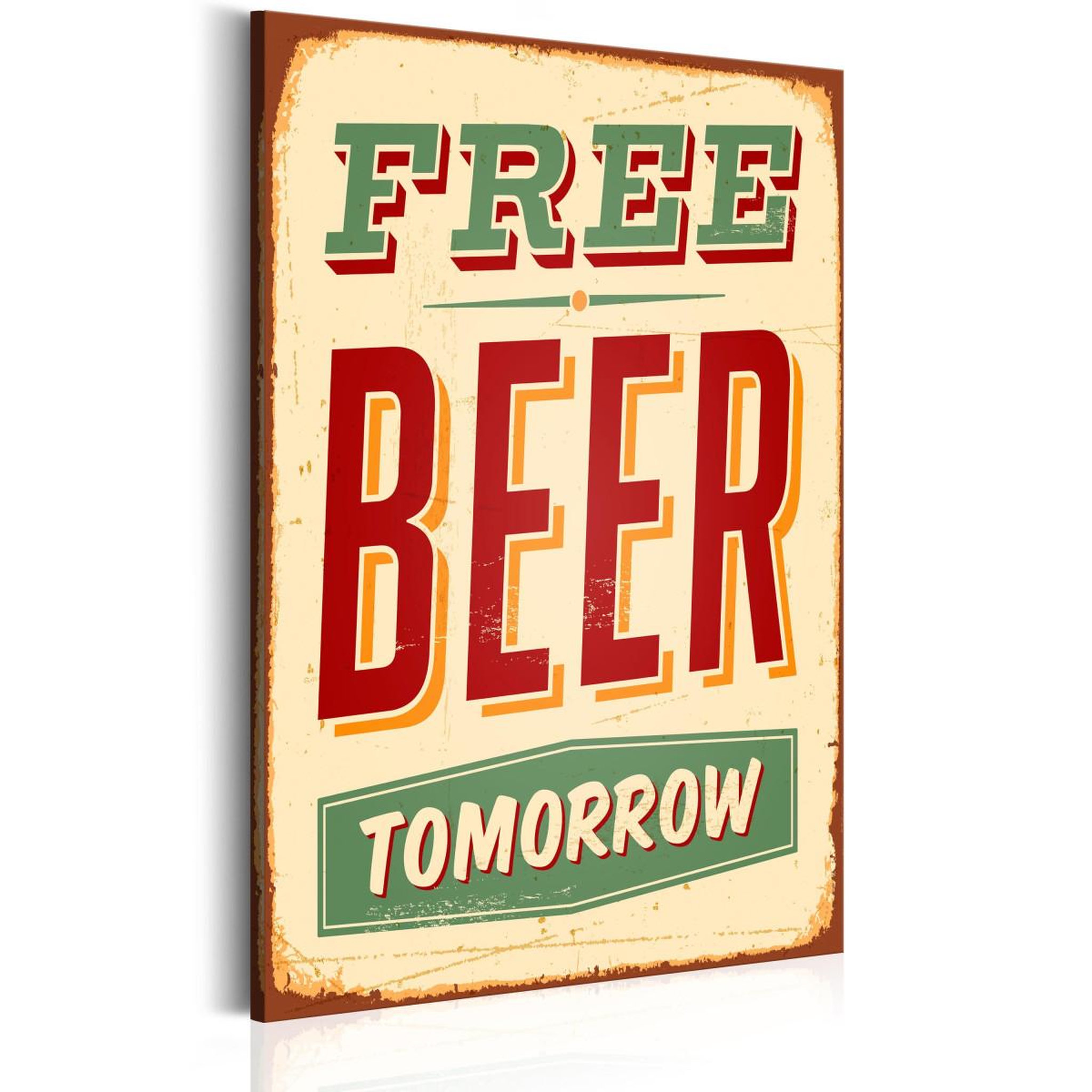 Paris Prix Tableau imprimé  free beer tomorrow. Coloris disponibles : Multicolore