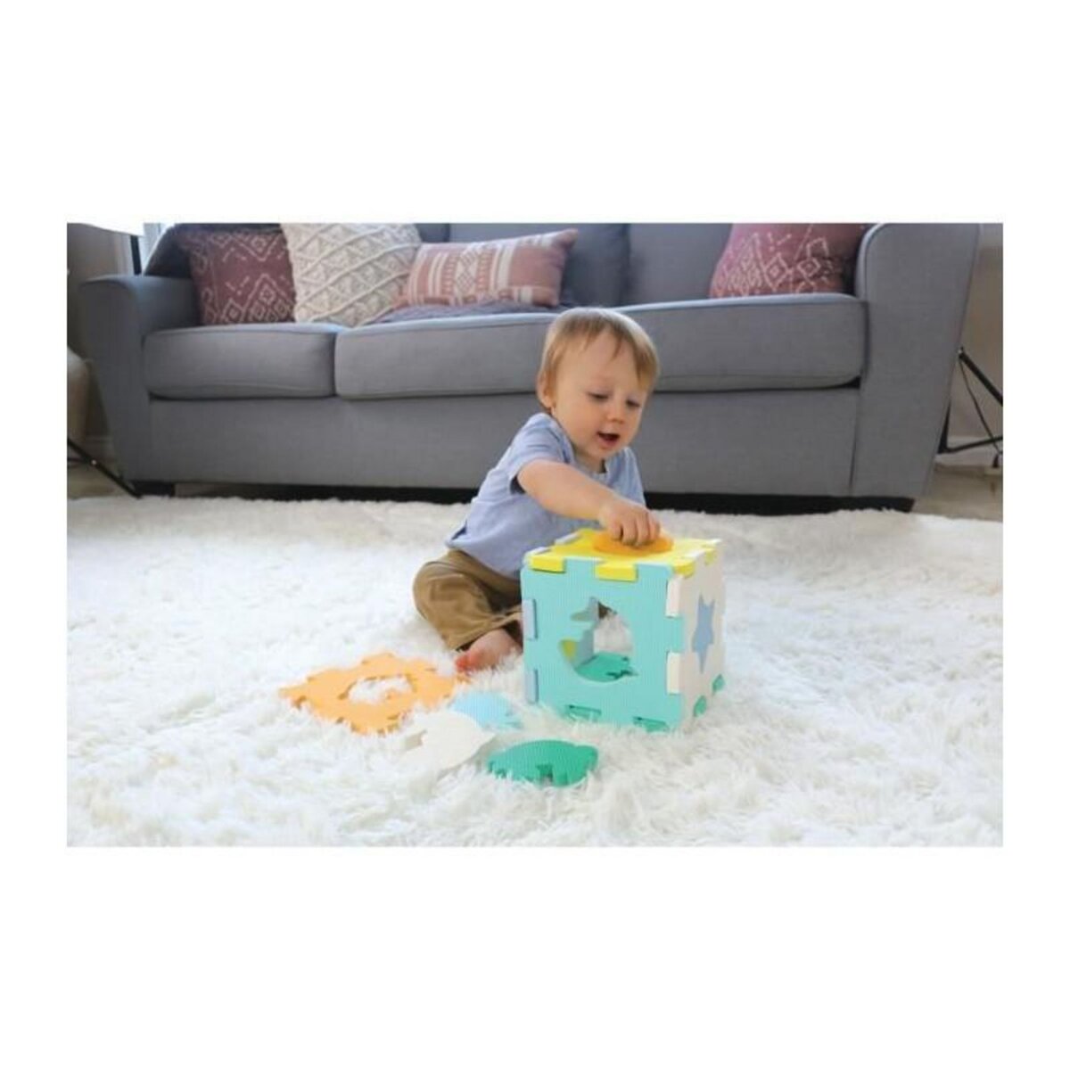 INFANTINO Mini Tapis Mousse Infantino pastel