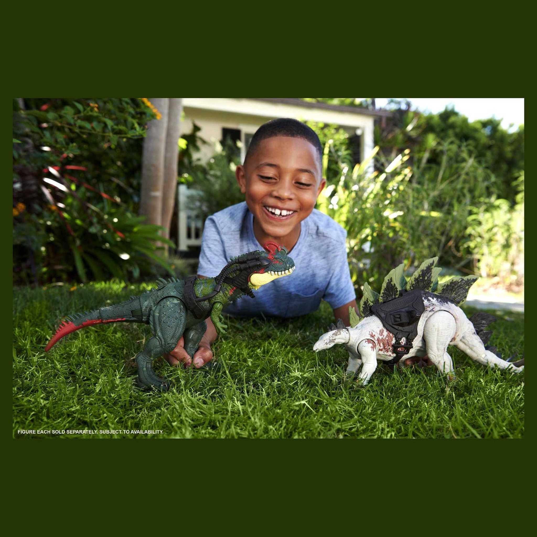 Voir la diapositive 4 : JURASSIC WORLD Figurine Méga Action Dinosaure Stégosaure - Jurassic World
