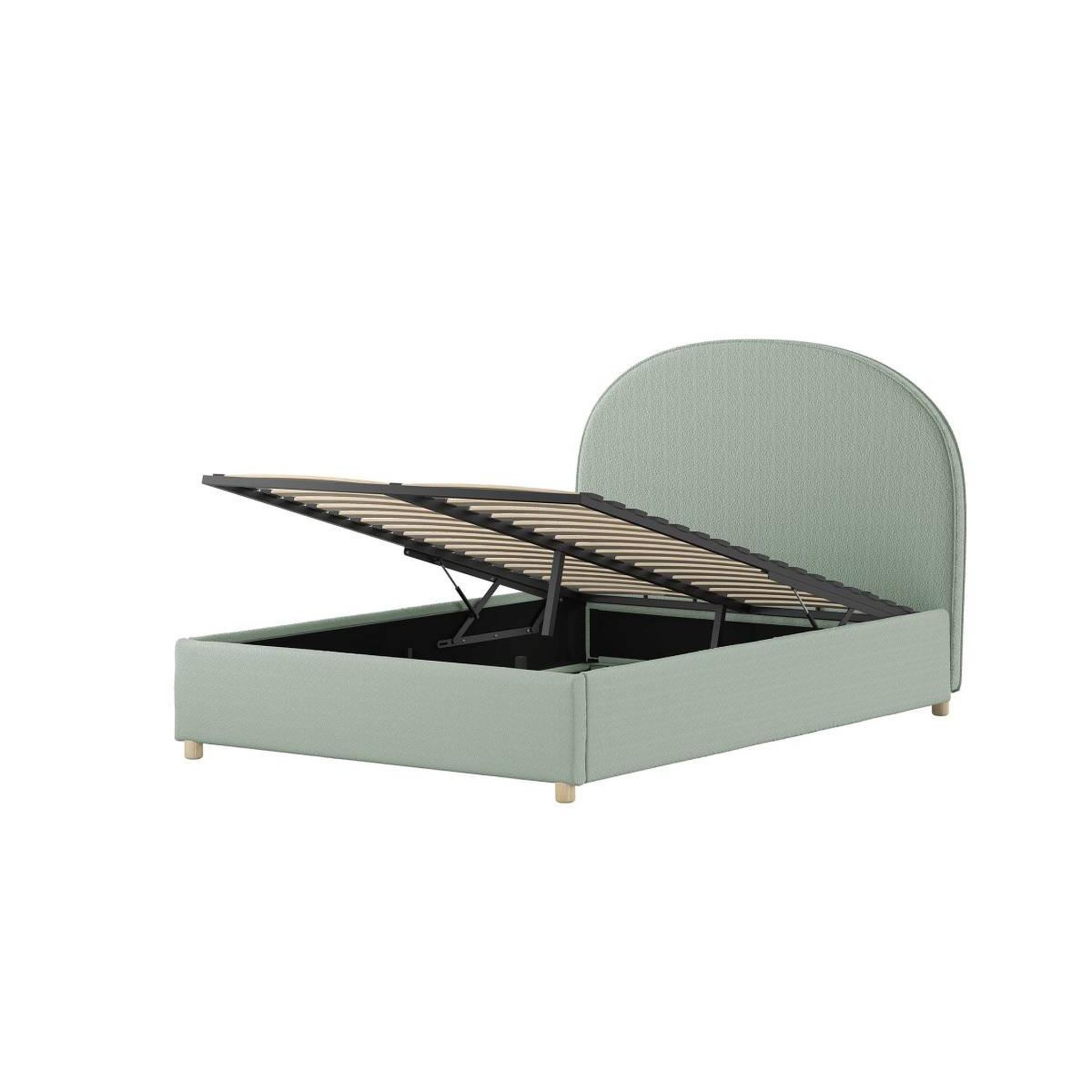 Voir la diapositive 2 : Paris Prix Lit coffre adulte  moon  140x200cm vert