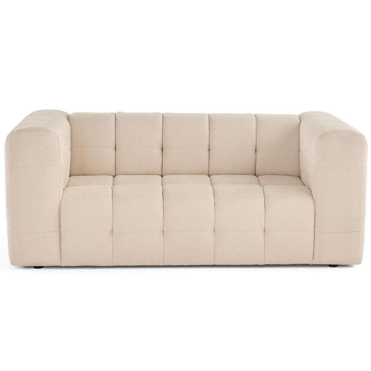 LISA DESIGN Suzano - canapé droit 2 places en tissu texturé